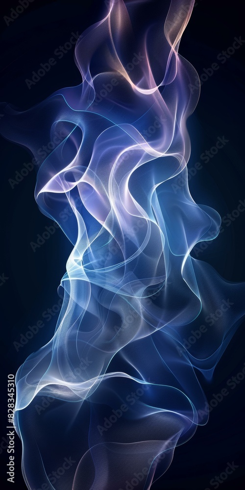 Fototapeta premium Abstract Blue and Purple Smoke