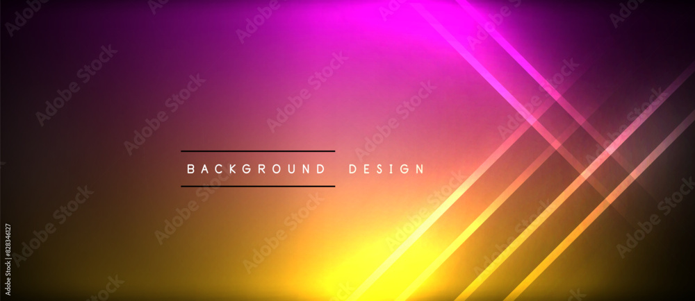 Neon glowing circle rays, light round lines in the dark, planet style neon wave lines. Energetic electric concept design for wallpaper, banner, background