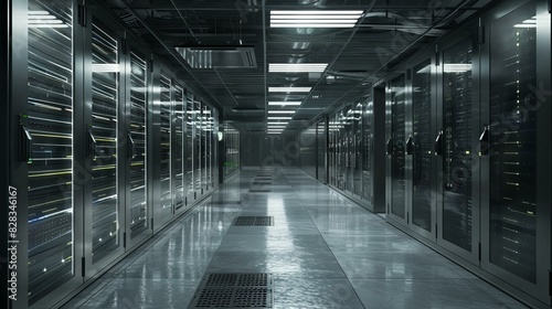 Futuristic server room with supercomputers © Adobe Contributor