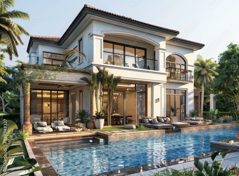 Fototapeta premium Spanish Style Luxury Villa