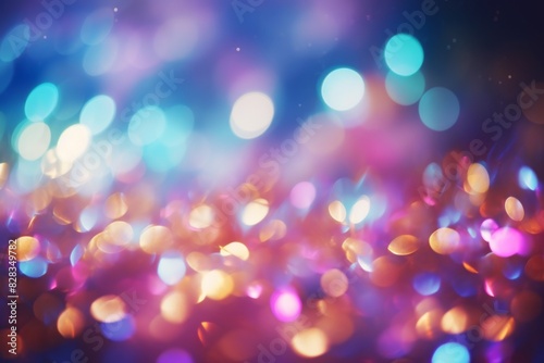 Bokeh light abstract background. Varicolored patches of light background  photo