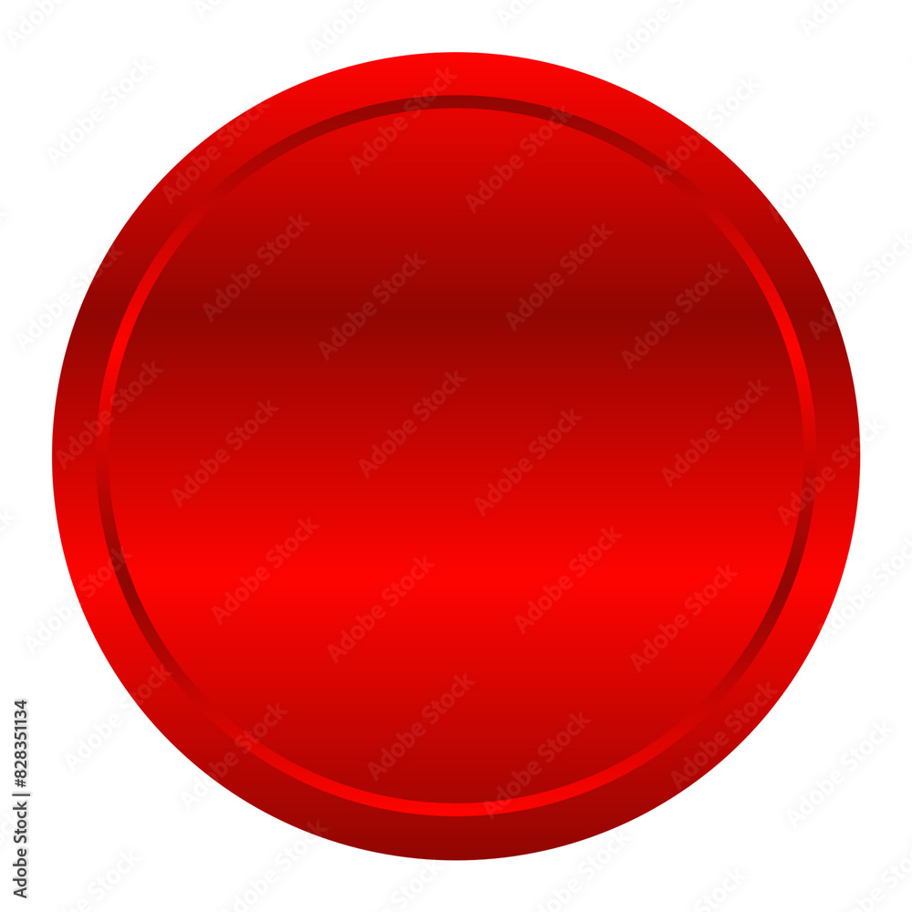 red button on transparent background. Glossy button red button on transparent background. Glossy button