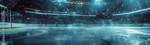 Hockey rink, sport background
