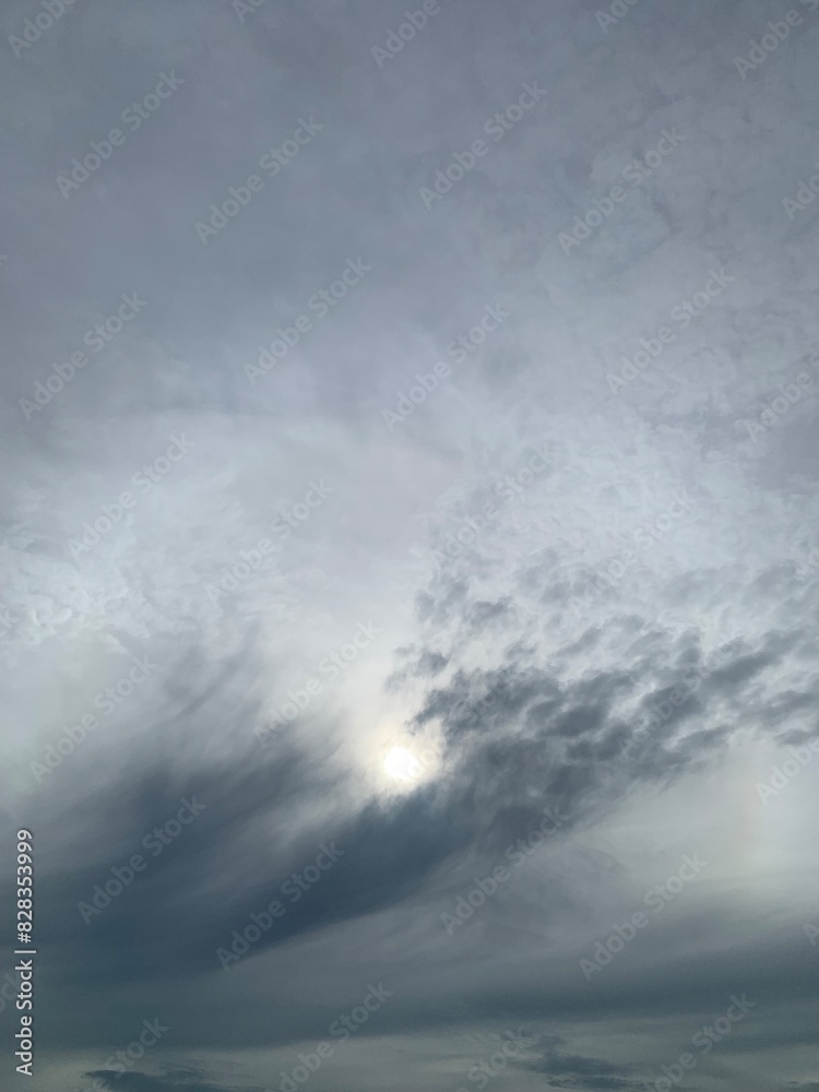 A beautiful picture of an overcast sky. There are dark clouds blocking the sun. A beautiful picture of an overcast sky. There are dark clouds blocking the sun.