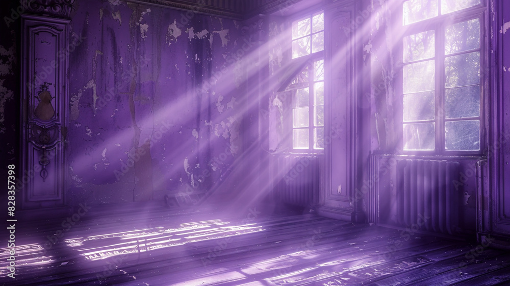 Gentle sun rays bring a sense of nostalgia to a classic lavender room.