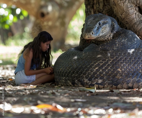 A girl and a snake form an unlikely friendship. AI.