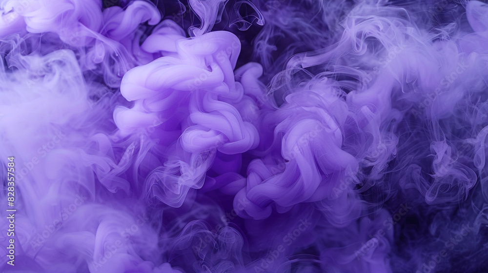 Ethereal violet smoke blends gracefully, symbolizing enchantment and wonder.