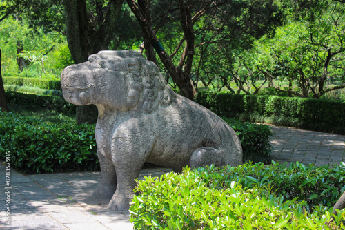 Stone Qilin statue