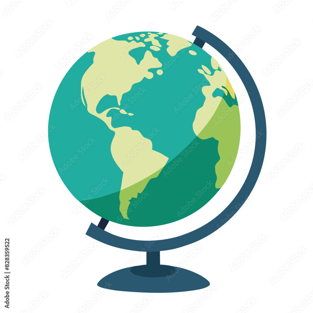 vector illustration of a world globe with a stand vector illustration of a world globe with a stand