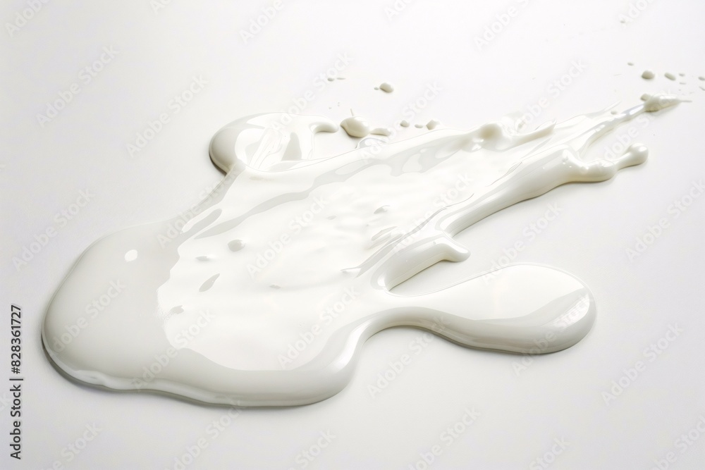 Artistic Milk Spill on Surface Artistic Milk Spill on Surface