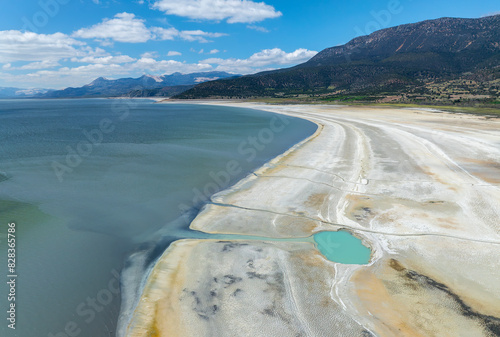 Fototapeta Naklejka Na Ścianę i Meble -  Aerial view of Burdur Lake, Burdur Turkey.