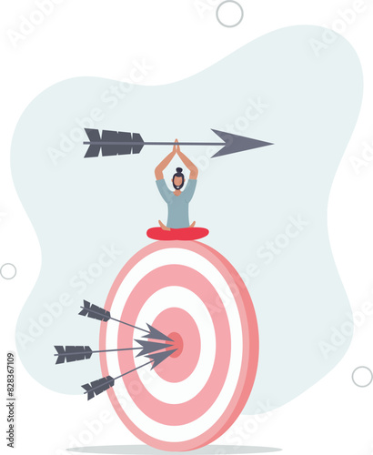 Result oriented business strategy or result driven, professionally set up and achieve business target.flat vector illustration.
