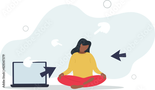 Cyber bullying, internet abuse or online troll, social media problem with hater comments.flat vector illustration.