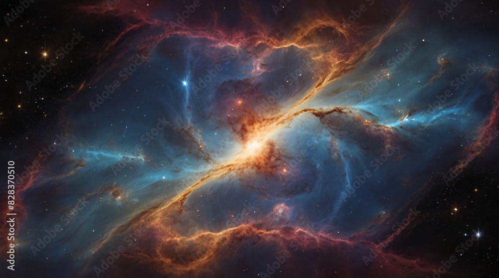 Fototapeta premium nebula and cosmic at space 