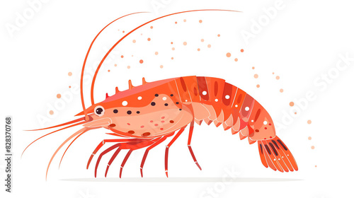 Wallpaper Mural illustration of a shrimp on white transparent background Torontodigital.ca