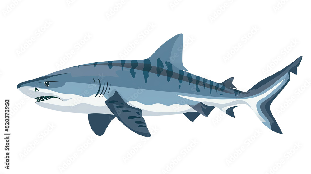 shark isolated on white transparent background