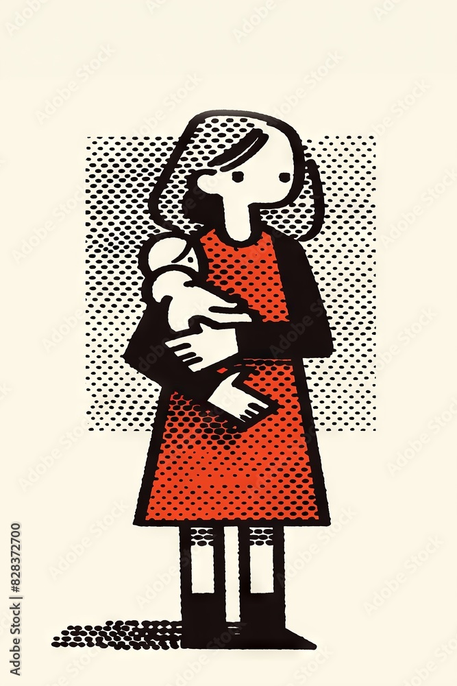 A young mother holding her newborn baby. Happy woman and a newborn. Motherhood. A young mother holding her newborn baby. Happy woman and a newborn. Motherhood.