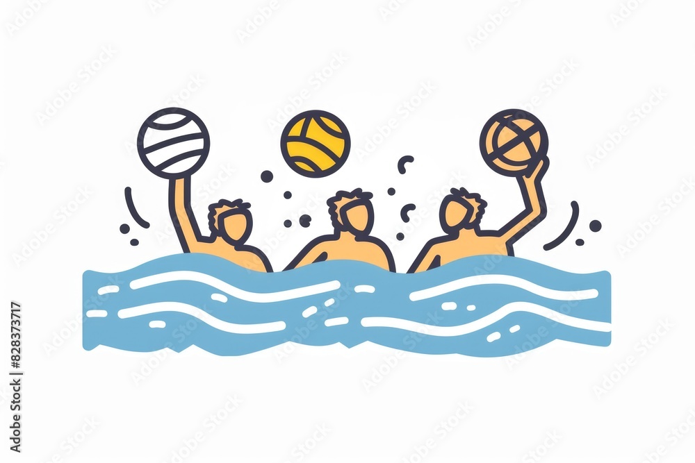 Group of people having fun in the water, suitable for summer activities promotions Group of people having fun in the water, suitable for summer activities promotions