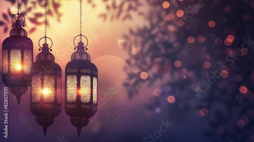 Wallpaper Mural A scene with delicate bokeh lights in the background and a vintage hanging candle stand, casting a gentle glow that enhances the romantic and intimate setting. Torontodigital.ca