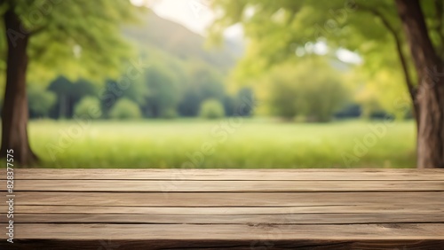 Wallpaper Mural wooden bench in the park generative Ai  Torontodigital.ca