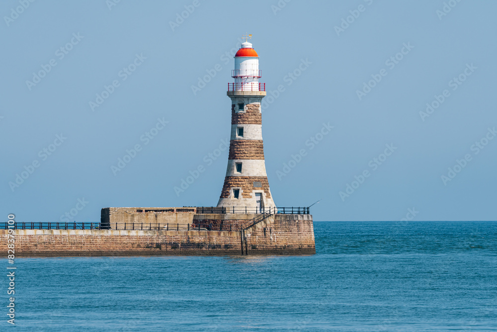 The Lighthouse and pier in Roker, England, UK The Lighthouse and pier in Roker, England, UK