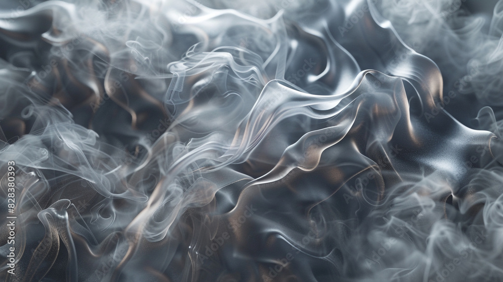 Obraz premium Calming smoke swirls in platinum, perfect for peaceful visuals.