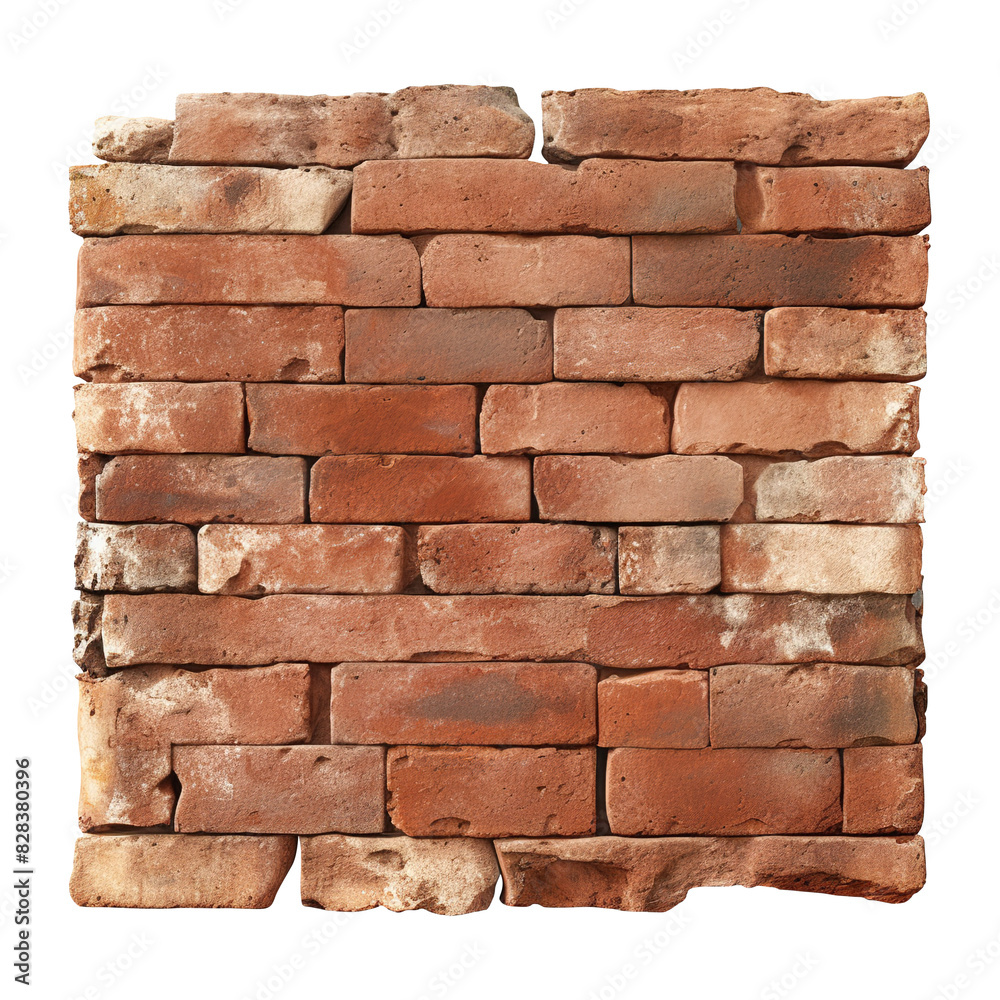 Fototapeta premium brick wall background, isolated on transparent background Remove png, Clipping Path, pen tool