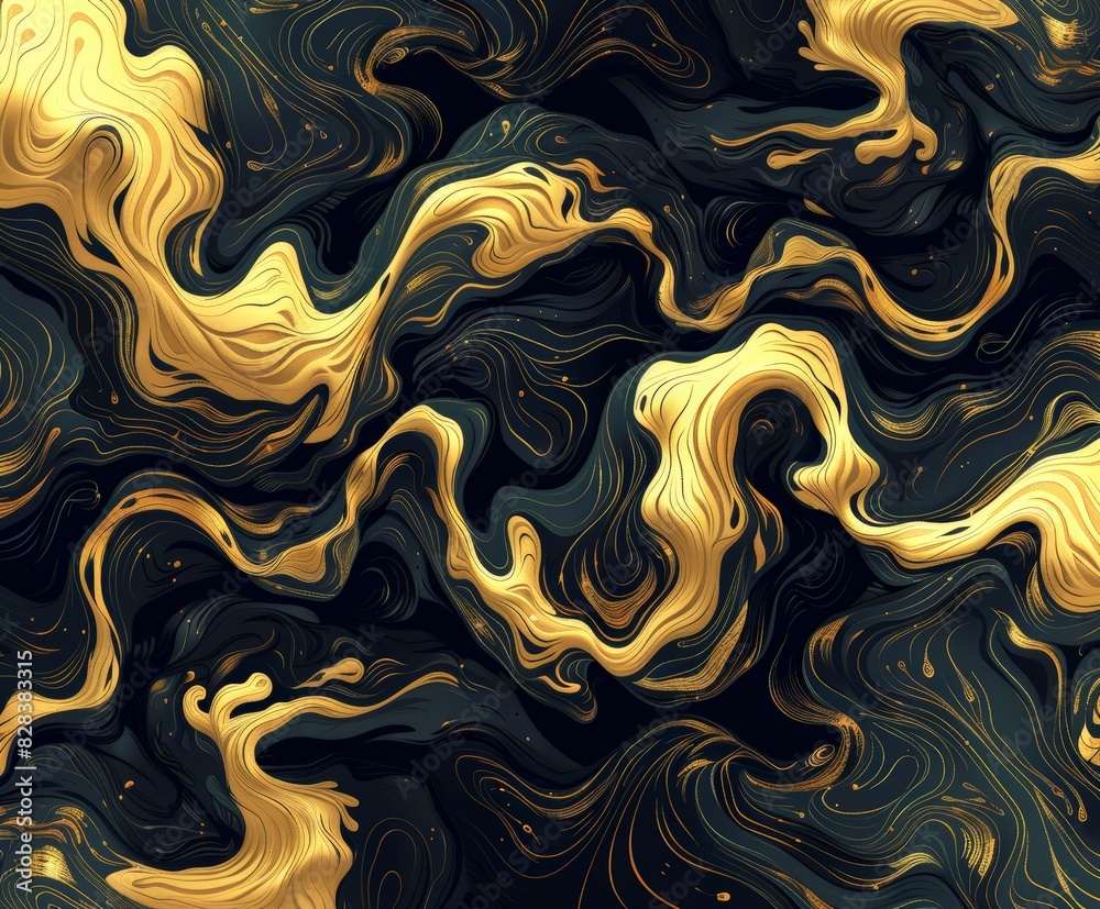 Elegant Black and Gold Swirls Background Elegant Black and Gold Swirls Background