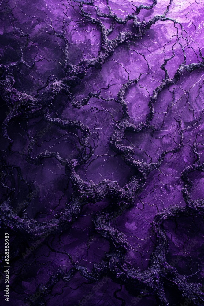 Close Up of Purple and Black Psychedelic Art Pattern Close Up of Purple and Black Psychedelic Art Pattern