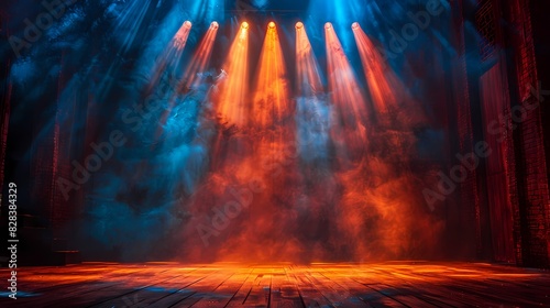 a poster for a theater performance with dramatic stage lighting --ar 16:9 --s 750 --v 6.0** - Image #1 @BAN ME?