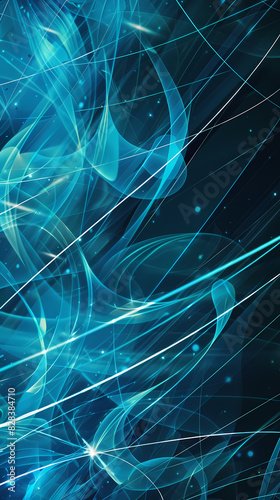 abstract blue background with lines. illustration technology