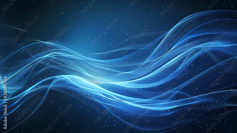 Fototapeta premium abstract blue background with lines. illustration technology