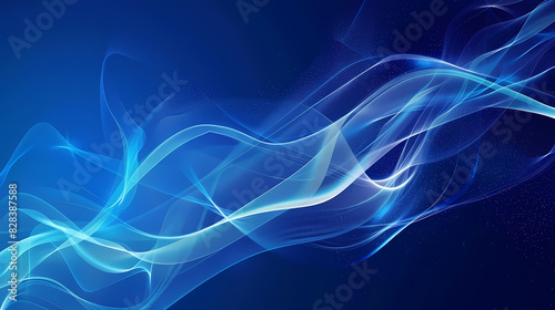 abstract blue background with lines. illustration technology