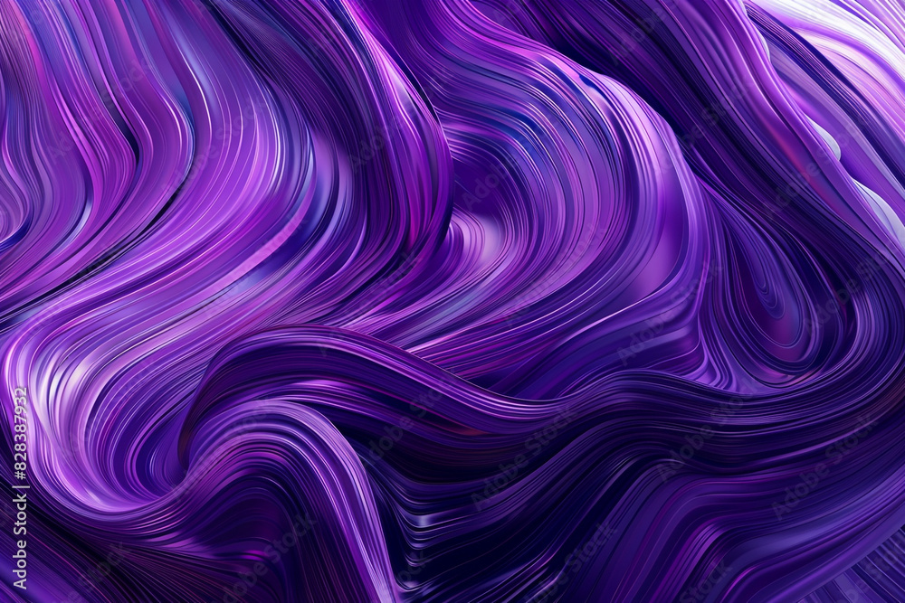 Fototapeta premium Violet abstract illustration with fluid lines emphasizing motion and creativity.