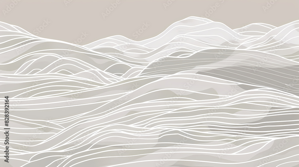 Fototapeta premium Mountain layout design in oriental style.Japanese background with line wave pattern vector. Abstract template with geometric pattern.