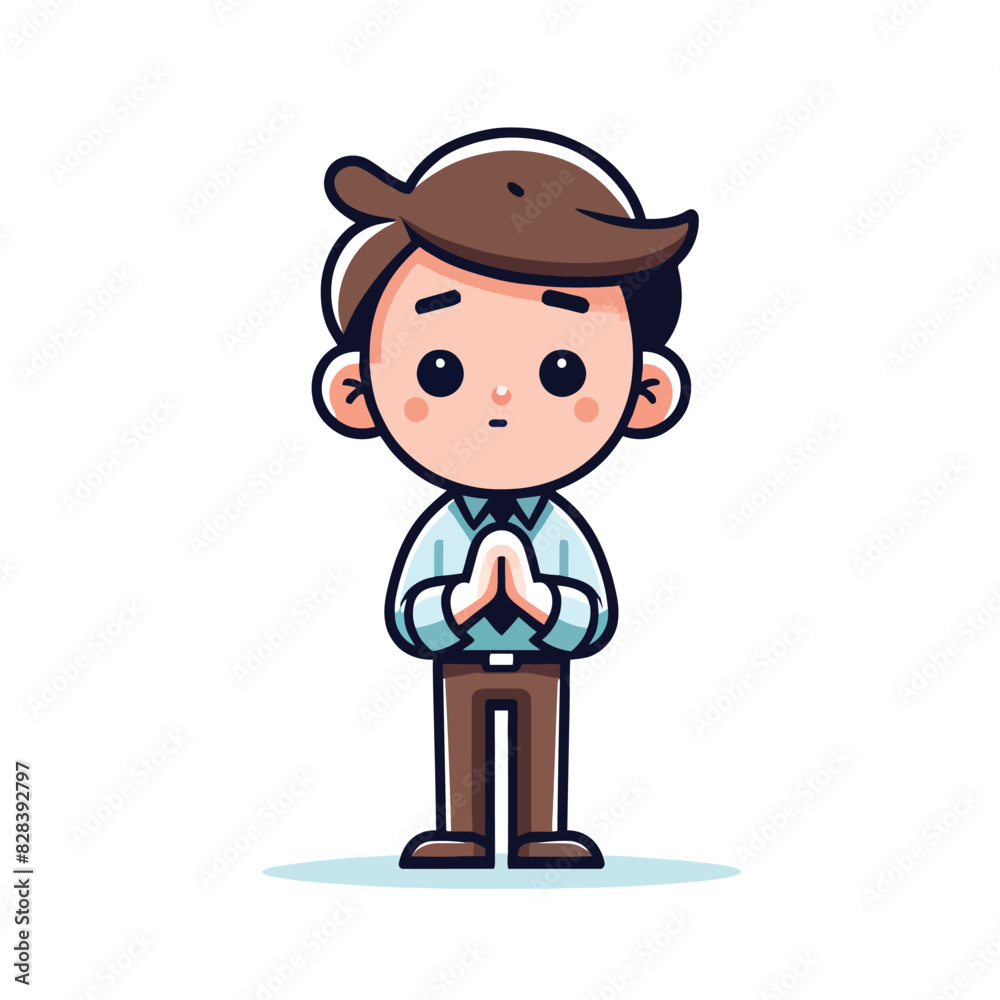 cartoon of a person standing in an apologizing pose cartoon of a person standing in an apologizing pose