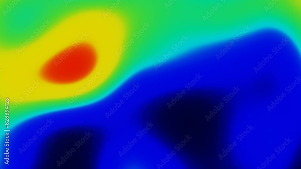 Heat map background. Liquid infrared thermographic animation. Abstract thermal gradient.