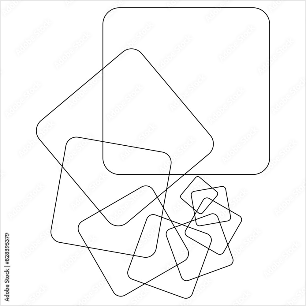Geometric Coloring Page M_2203028 Geometric Coloring Page M_2203028