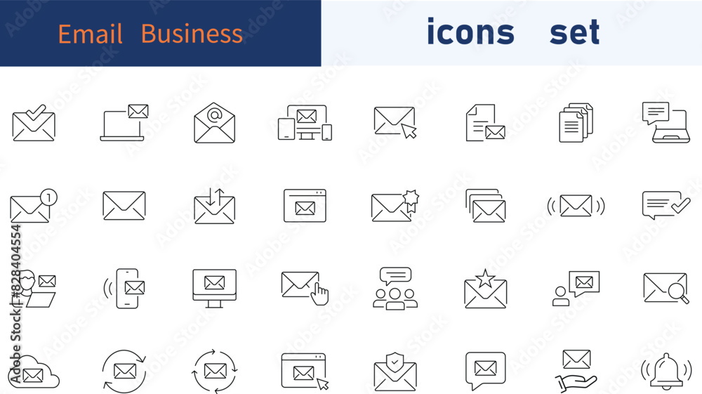 Simple Set of Mail Related Vector Line Icons. Contains such Icons as Newsletter, Spam, Mail Box, Address Book and more. Email icons Pixel perfect. Send, message, internet, 