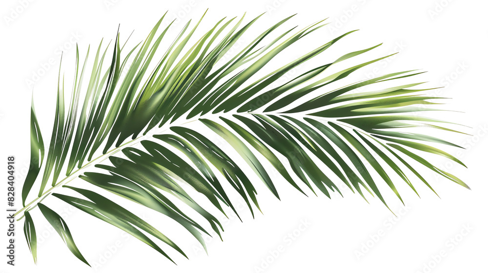 palm tree leaves on white transparent background palm tree leaves on white transparent background