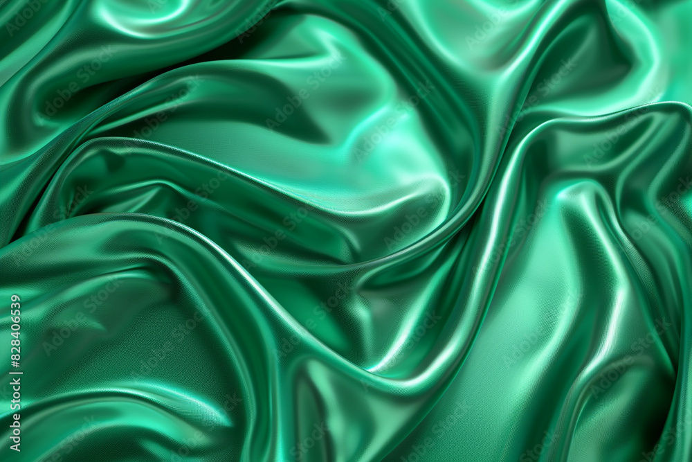 Emerald green 3D silky background ideal for environmental projects. Emerald green 3D silky background ideal for environmental projects.