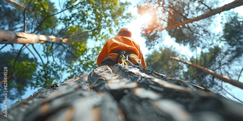 Naturefriendly tree removal service for sustainable land management and conservation efforts. Concept Sustainable Land Management, Conservation Efforts, Tree Removal Service