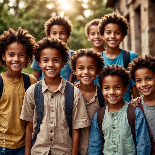 portrait of a group of children