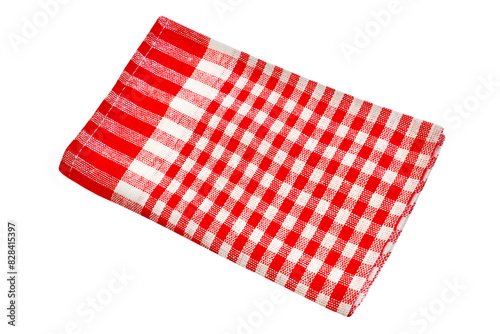 Kariertes Küchenhandtuch und Hintergrund transparent PNG cut out Kitchen towel