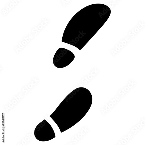 footprint or shoeprint illustration hand drawn isolated vector	
