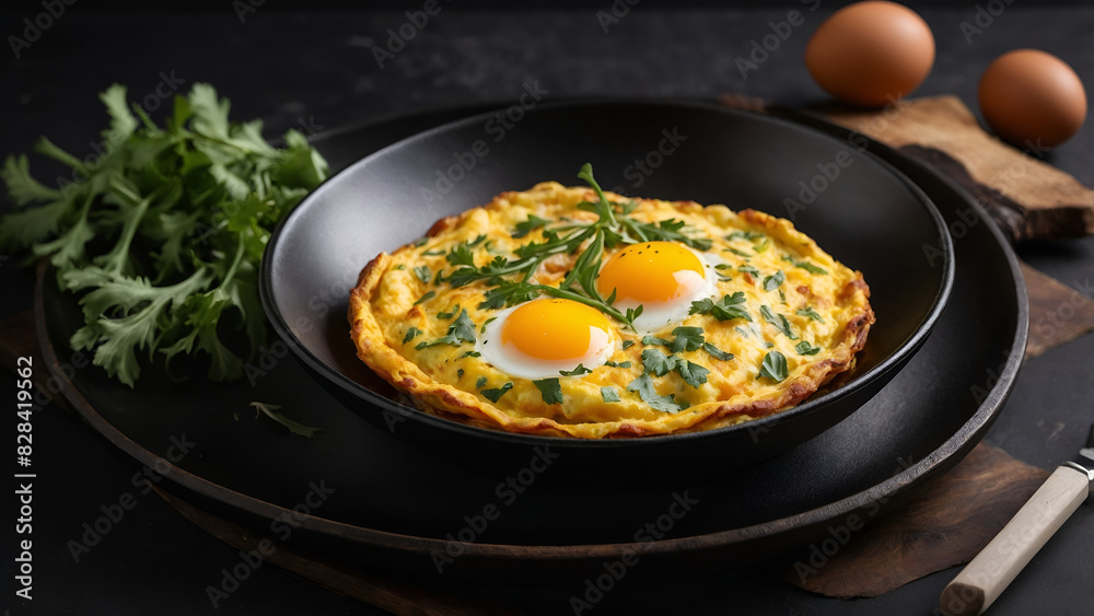 Fried eggs in a pan Fried eggs in a pan