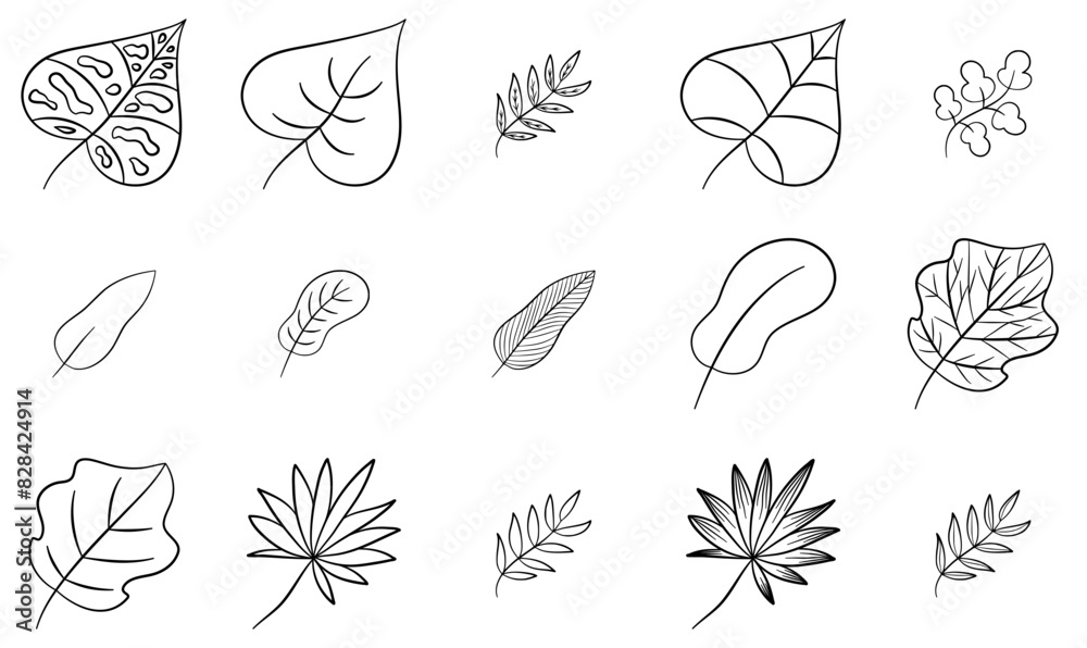 Set Of Linear Floral Doodle Icons Collection Isolated Silhouette Solid Icons Including Leaf,Maple-Leaf,Leaves,Garden,Nature Set Vector Flat Line Icons Set Of Linear Floral Doodle Icons Collection Isolated Silhouette Solid Icons Including Leaf,Maple-Leaf,Leaves,Garden,Nature Set Vector Flat Line Icons