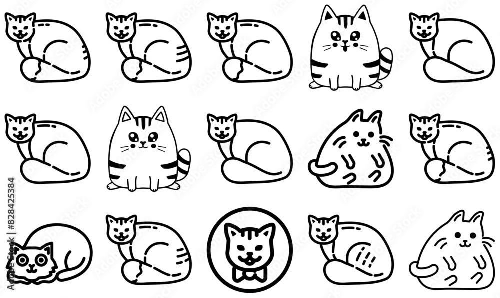 Mega Set Of Vector Fat Cat Icons Collection Isolated Silhouette Solid Icons Including Kitten,Fat,Cat,Animal,Pet Pictograms And Infographics Design Elements Vector Illustration Mega Set Of Vector Fat Cat Icons Collection Isolated Silhouette Solid Icons Including Kitten,Fat,Cat,Animal,Pet Pictograms And Infographics Design Elements Vector Illustration