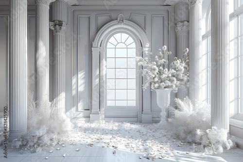 Luxury white Wedding generative AI © Chill
