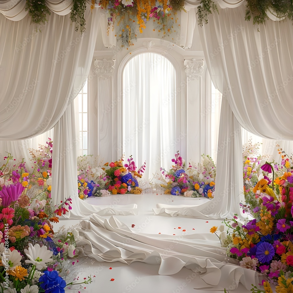 Luxury white Wedding generative AI Luxury white Wedding generative AI